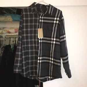 gosha burberry check flannel shirt
